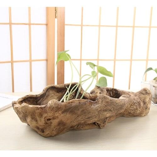 Resin Tree Shaped Succulent Planter Desk Flower Pot Landscape Ornament