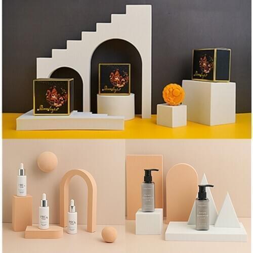 Ins Wind Net Red White Geometric Stereo Shooting Props Posing Ornaments PhotographyTable C Cube Photography Prop decoration