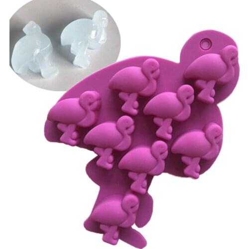 Flamingo animal ice tray silicone mold Chocolate Mould DIY Cake Baking Mould