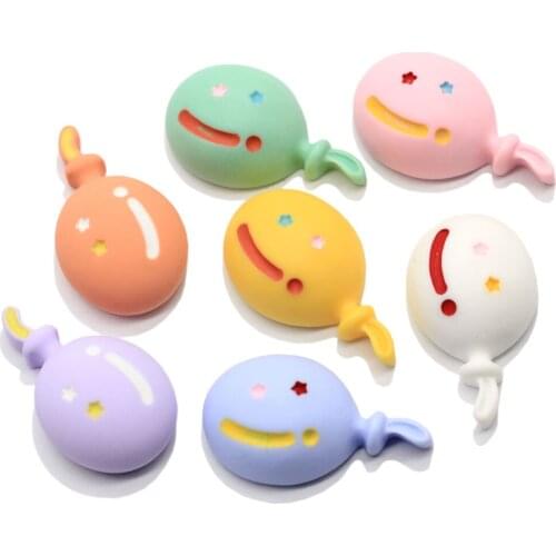 Resin Cute Round Balloon Flatback Cabochon Scrapbooking For Phone Case Embellishments DIY Accessories Jewelry Making Findings