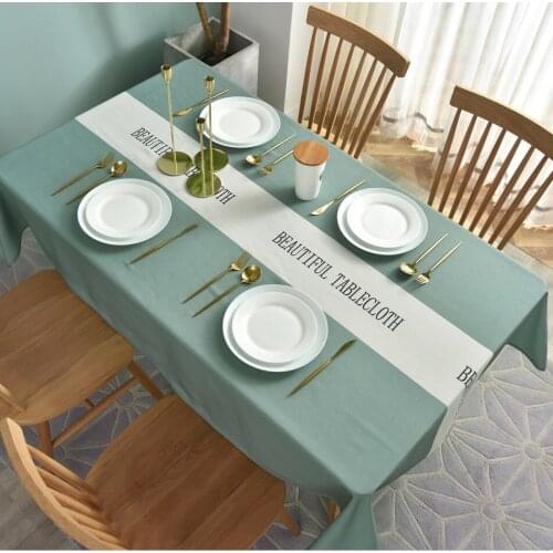 Modern Minimalist Style English Personality Waterproof Thickened Coffee Table Cushion Tablecloth Pillowcase Living Room Fabric