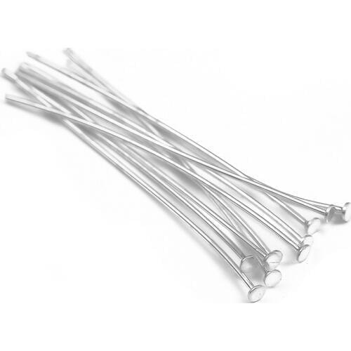 10pcs Real Pure Solid 925 Sterling Silver Needle T-Shaped Pins for DIY Jewelry Making Findings Earring Necklace Connector Part