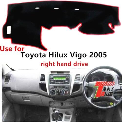 TAIJS Right Hand Drive Car Dashboard Cover Avoid light Carpet Fit For TOYOTA HILUX VIGO 2005-2015 3Colors