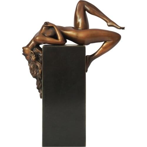 Nude Reclining Woman Bronze Statue Modern Erotic Female Naked Girl Sculpture Art Decoration Gifts