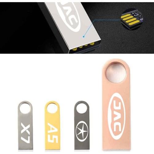 Usb flash drive 16GB 32GB Pen Drive waterproof metal u disk For JAC x4 x5 x200 J1 J2 J3 J4 J5 J6 J7 M5 M4 car accessories