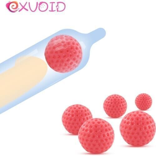EXVOID Enlarge Ball Soft Beads 4.5CM Penis Extender Reusable Normal Condom Penis Enlargement Intimate Goods Sex Toys for Men