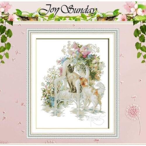 The cat and dog patterns counted Cross Stitch 11CT 14CT Cross Stitch Set Wholesale DIY Cross-stitch Kit Embroidery Needlework