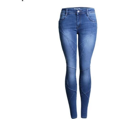 Women`s Crossing Line Patchwork Plus Size Brand New Mid Low Waist Stretch Skinny Pants Jeans For Women Denim Jean 2018 New