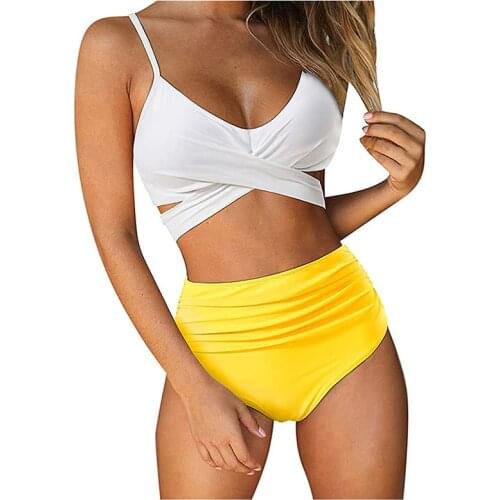 DR.EAGLE Bikini Solid Print swimwear women swimsuit European and American women swimming suit Sexy bathing suit biquini summer