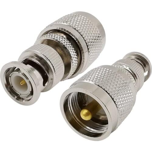 1Piece BNC Male to UHF PL259 PL-259 Male Plug RF Coaxial Adapter Straight Coaxial Connector