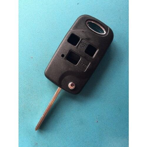 1Pcs New Replacement Case For Lexus IS200 GS300 LS400 RX300 3 Buttons Conversion Flip Remote Key Fob Shell Uncut Blade No Logo