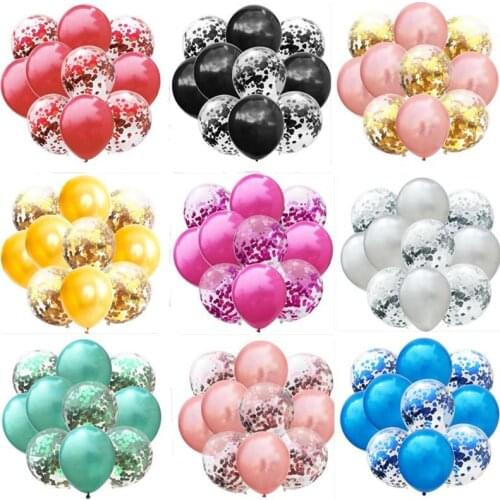 10pcs/Lot Glitter Confetti Latex Balloons Wedding Christmas Decoration Baby Shower Birthday Party Decor Clear Air Balloons