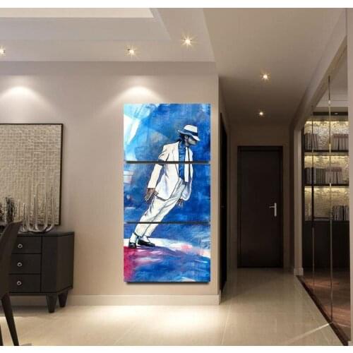 3 Panel Michael Jackson Home Decor For Living Room Wall Art Canvas Printed Poster Frame Modern Canvas Pictures Artwork Painting