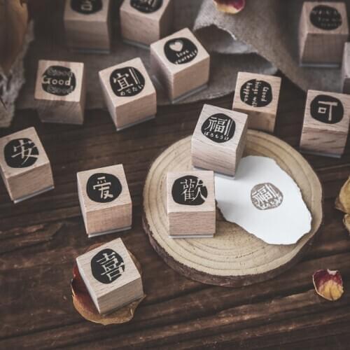 4sets/16pcs peace and joy series stamp DIY wooden rubber stamps stationery scrapbooking standard stamp