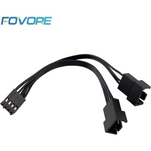 4Pin Fan PWM Cable 1 to 2 Motherboard 4 Pin Female to PWM Fan 4-Pin Male Multi-fan Temperature Control Extension Cable Fan Cable