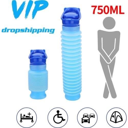 750ml Men Portable Adult Urinal Outdoor Camping Children Kids Travel Urine Car Urination Pee Soft Toilet Urine Help Men Toilet