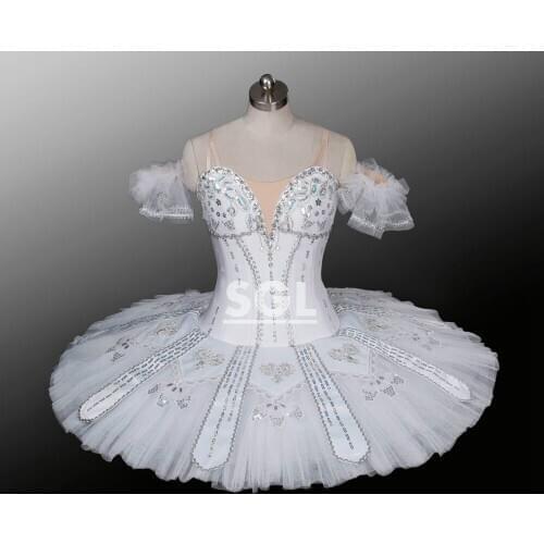 Adult White Ballet Tutu Classical Tutus For Show Performance Dance Costumes Ballet Wear For Sale AT1144