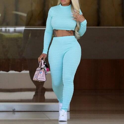 Seamless 2 Piece Women Yoga Set Gym Clothing Fitness Leggings+Cropped Shirts Sport Suit Women Long Sleeve Yoga Set