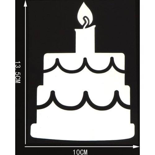 10×13.5CM Birthday Cake Car Body Windows Decorative Stickers Car Styling Fashion Decal Sticker