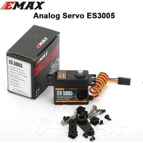 Emax ES3001 ES3005 Gear Plastic Metal Analog Servo for RC car boat airplane