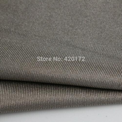 Factory Wholesale 100% SILVERFIBER fabric Knitted Fabrics, EMI EMF RFID Shielding Material