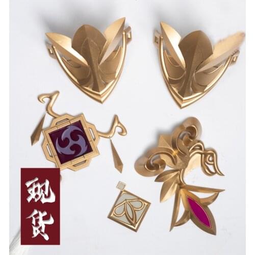 Genshin Impact Keqing Cosplay Costume Accessories Props Armor