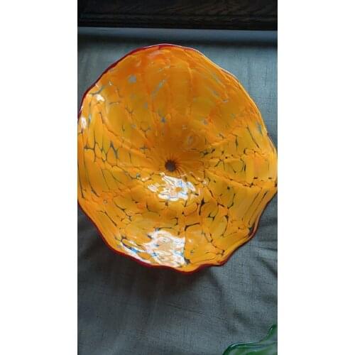 Hot sale! Hand Blown Murano Glass Plates Modern Wall Light Crystal Wall Decoration