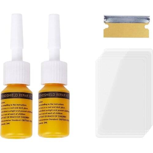 DIY window repair tools, car windshield repair tool, scratches, repair, resin + window blade crack, screen + strips windshi G0R9