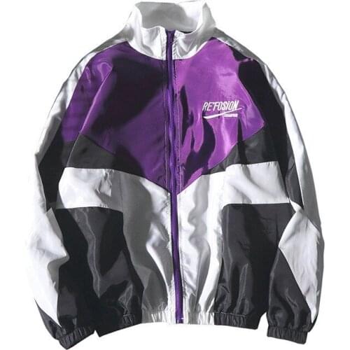 ERENEJIAN Mens Hip Hop Jacket Fashion Oversize Outerwear For Male With Embroidery Thin Sportswear Windbreaker Tops Stand Collar