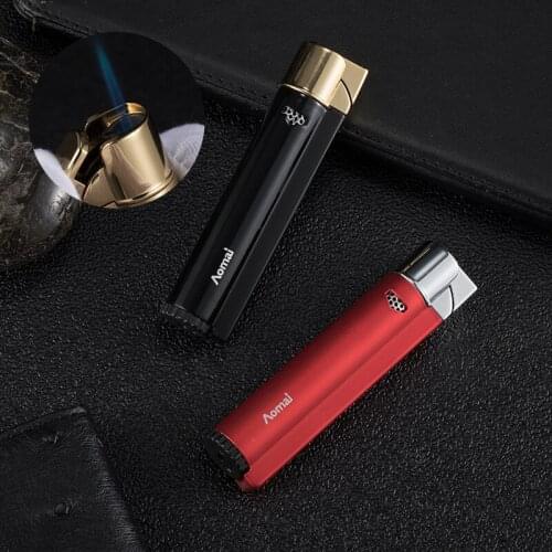 Mini Portable Torch Butane Gas Lighter Blue Flame Inflatable Windproof Lighter Smoking Accessories Gadgets For Men