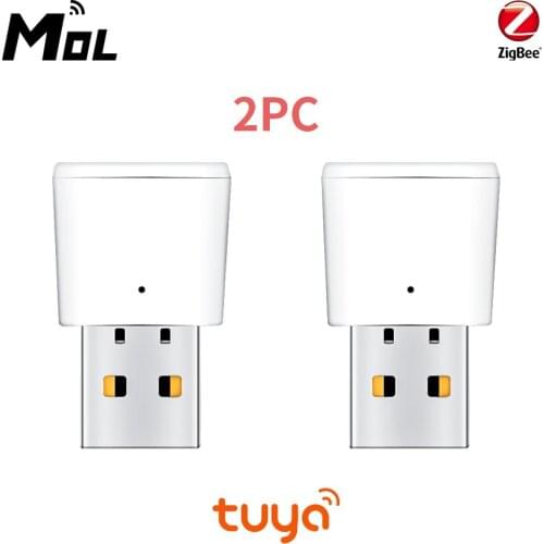 MOL 2pcs Tuya Zigbee Signal Repeater USB Zigbee Hub Signal Expand 20-30M Smart Home Automation Module