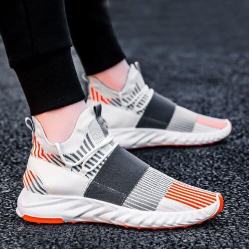 Men Sneakers Summer New Flying Woven Running Shoes Mens Casual Sports Shoes Coconut Shoes Breathable Mesh Light Walking Sneaker