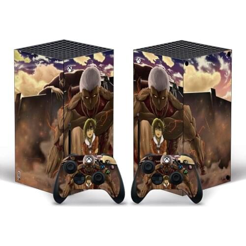 Attacking Giants Style Xbox Series X Skin Sticker for Console & 2 Controllers Decal Vinyl Protective Skins Style 1