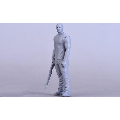 Unpainted Kit 1/24 75mm the strong man with stand 75mm figure Historical Figure Resin Kit