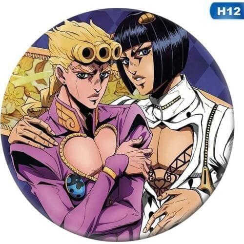 JoJos Bizarre Adventure en Wind Anime Vento Aureo Bruno Bucciarati Leone Abbacchio Narancia Ghirga Stand Metal Badge Pins