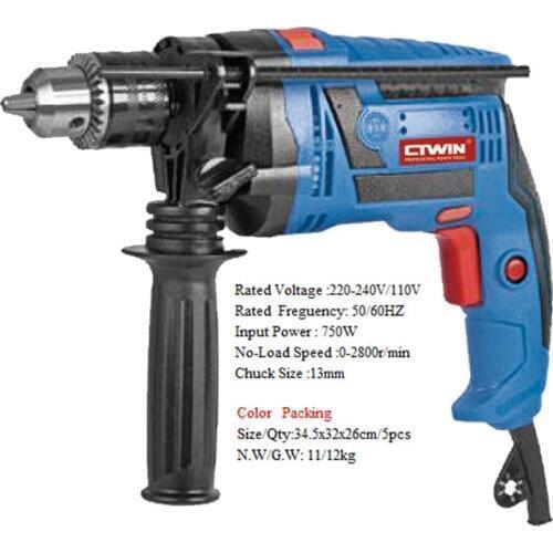 2018 New 750W Impact Drill For Drilling Electric Power Tools Household 13mm Useful Machine