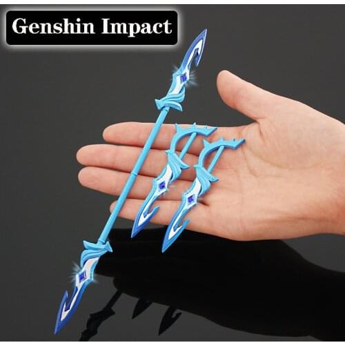 NEW Genshin Impact Keychain Simulation Alloy Weapon Sword Model Toys Xiao Kazuha Zhongli Inazuma Key Rings Toys Gift Game Game
