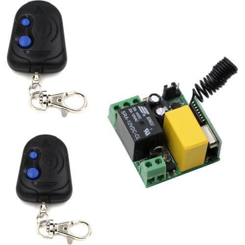 New Arrival AC 220V 1CH Radio RF Wireless Remote Control Switch 1*Receiver & 2 *Transmitter (Mini Receiver PCB Size:32*35*17mm)