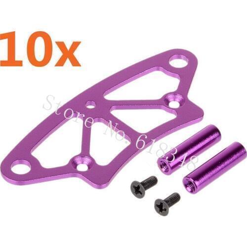 Wholesale 10 Sets/Lot 102058 (02009) HSP 1/10 Upgrade Parts Aluminum Front Bumper 4WD RC Drift Car On Road Flying Fish SONIC