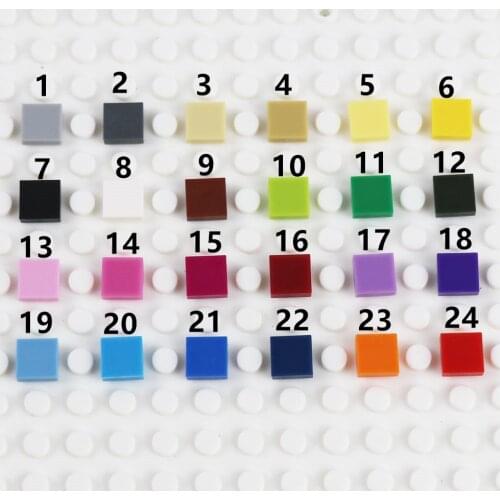 2000pcs Flat Tiles 1 x 1 MOC Bricks Model Building Blocks Floor Educational Figures Parts 3070 Truck Car Accessory