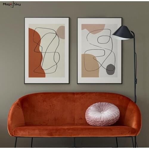 Morandi Poster Nordic Picasso Line Art Abstract Canvas Painting Prints Minimalist Wall Art Pictures Living Room Home Decoration