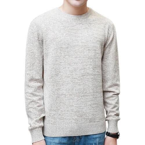 Plus Size Men Casual Long Sleeve Solid Color Slim Knitwear Bottoming Sweater