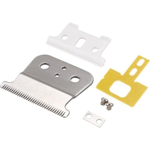 Silver for T Outliner Blade for Andis for T Outliner, for Andis Gtx Replacement Blade,White T Blade + Silver Steel Blade