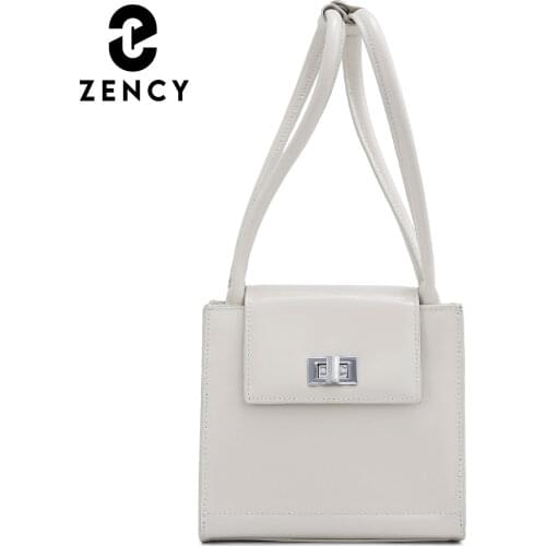 Zency Bags Lacquer Leather Handbag Ladies Fashion Top-handle Bag Small Simple Casual Bags Waterproof Shoulder Bags High Quality