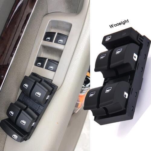 Wooeight 1Pc Black Master Power Switch Panel Control Switch 8ED959851 8ED959851B For Audi A4 B6 B7 Sedan 2002-2008