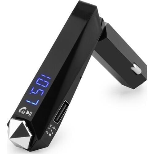 YASOKRO YSN9 Bluetooth Car Kit FM Transmitter Handfree Support TF Card MP3 Audio Player With USB Car Charger