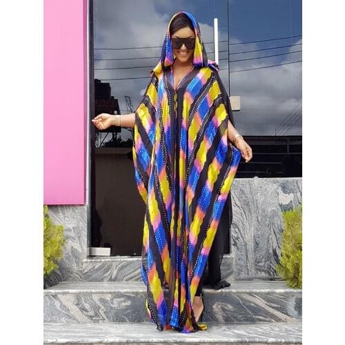 3D Pattern Printing African Style Lady Skirt Leisure Fashion Hooded Long Sleeve Round Collar Pullover Women Clothes