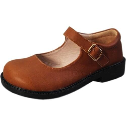 YourSeason Spring Autumn Ladies Buckle Strap Pumps 2021 Vintage Handmade Women Platform Heels Shoes Genuine Leather