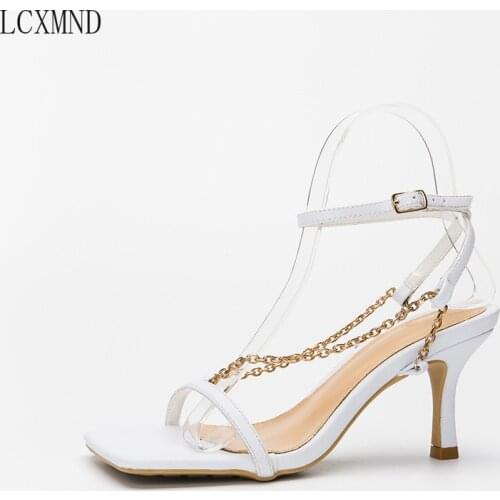 High Quality Sandal High Heels for Women 2021 Summer New Square Toe Sandal Versatile Stiletto Heels for Women Elegant and Sexy