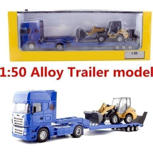 1:50 alloy engineering vehicles, high simulation model of trailer ,childrens educational toys, free shipping